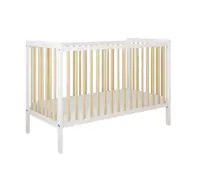 Patut din lemn Nichiduta Lumi AlbNatur cu sistem 3 bare detasabile,vopsea ecologica pe baza de apa,somiera reglabila pe 3 nivele de inaltime,dimensiune interioara 120x60 cm