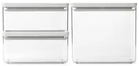 Set cutii pentru depozitarea produselor Brabantia - Tasty+ Stackable, Light Grey, 3 buc