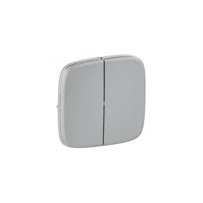 Capac Valena Allure - 2 module switch/push-button - aluminiu