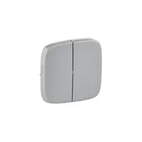 Capac Valena Allure - 2 module switch/push-button - aluminiu