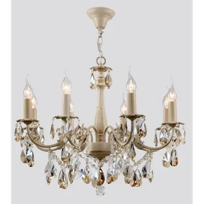 Candelabru Pastello ,8 becuri dulie E14, 230V,D.65cm, H.53 cm,Crem