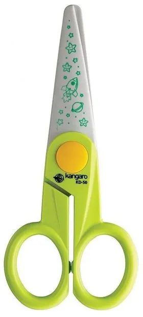 Foarfece din plastic pentru copii Kangaro - KD-50, verde