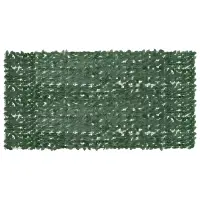 vidaXL Paravan de balcon, frunze verde închis, 300x150 cm