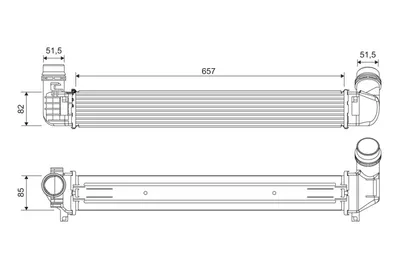 Compresor intercooler potrivit RENAULT FLUENCE, MEGANE III 1.5D 1.6 2.0 11.08