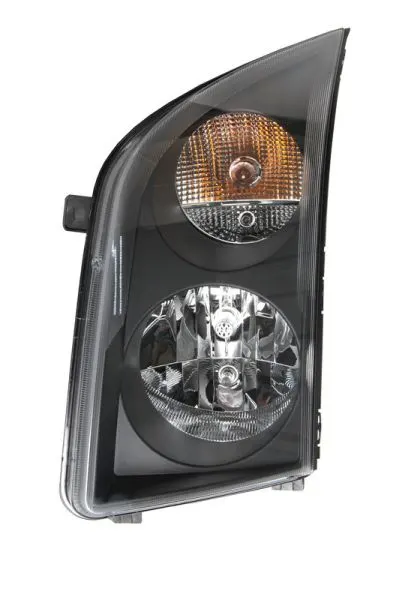Far stanga (H7, reglaj electric, cu motoras, fundal cromat, fundal galben) VW CRAFTER 2006-2017
