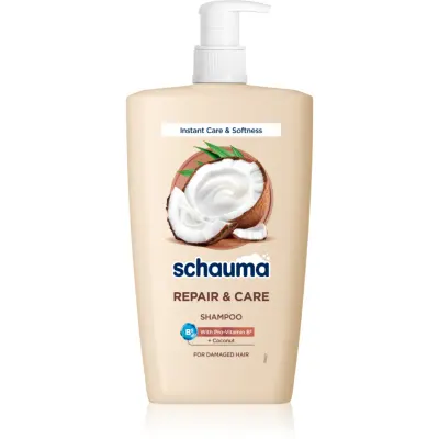 Schwarzkopf Schauma Repair & Care Sampon pentru par uscat si deteriorat cu cocos 1000 ml