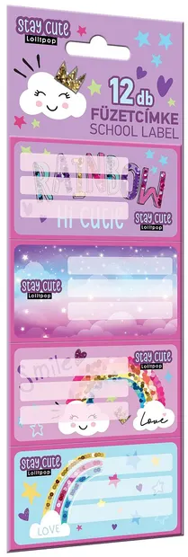 Etichete școlare Lizzy Card Lollipop - Stay Cute, 12 buc