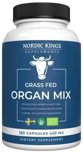 Grass Fed Organ Mix, 180 capsule, Nordic Kings