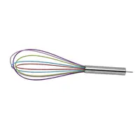 Tel din Silicon cu Maner de Inox, Lungime 30 cm, Multicolor