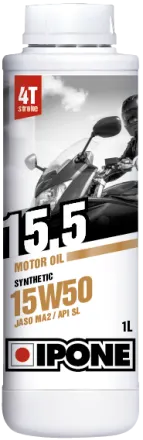 Ulei moto 4T Ipone 15.5 (15W50) Sintetic - JASO MA2 - API SL, 4L
