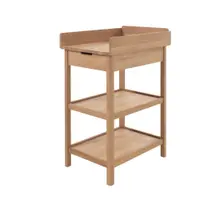 Masă de înfășat în culoare naturală din lemn de stejar cu masă de schimbat Forrest – Vipack
