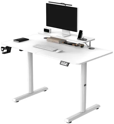 Birou pentru gaming Ultradesk - Highlander, alb