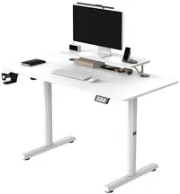 Birou pentru gaming Ultradesk - Highlander, alb
