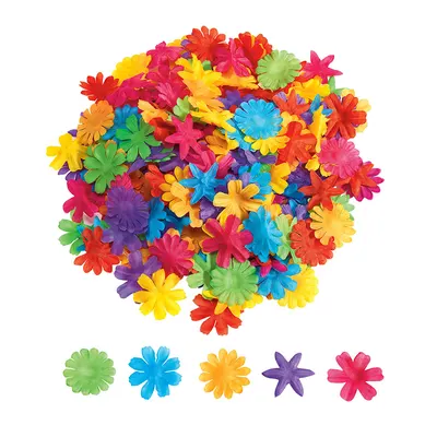 Set de 300 de flori textile colorate