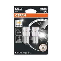 Set 2 Becuri Auxiliare Cu Led 12V (P21W) Amber Bli Osram