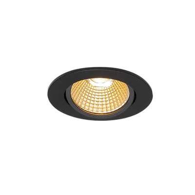Spot incastrat, NEW TRIA 68 Ceiling lights, black Indoor LED recessed ceiling light black 2700K round