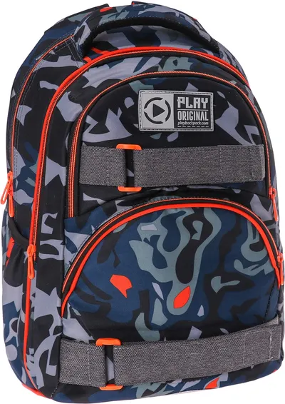 Ghiozdan școlar ergonomic Play Dexter Mini - Military Grey