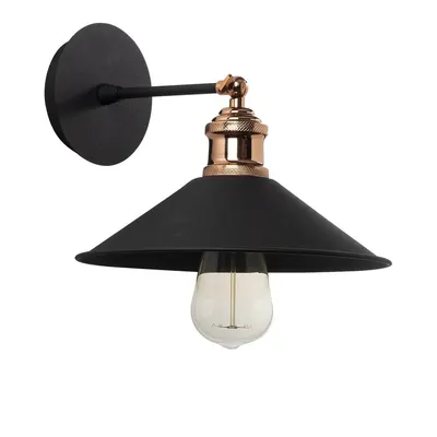 Aplică de perete neagră ø 24 cm Berceste – Opviq lights