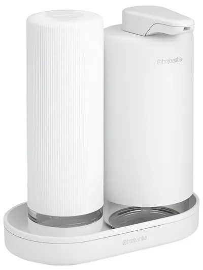 Set dozator de săpun Brabantia - SinkStyle, Mineral Fresh White, 2 x 200 ml