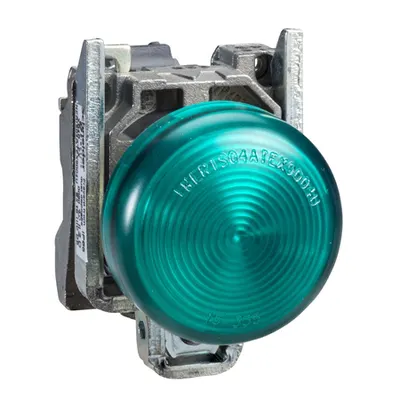 Lampa Rotunda Ø 22 - Ip65 - Verde - Integral Led - 24 - 120 V - Papuci - Atex
