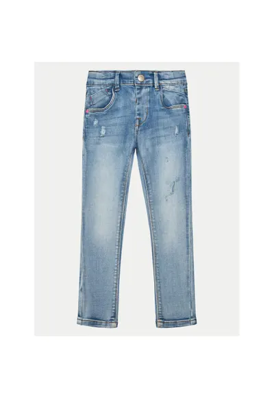 Pantaloni fete - 304718434 - Bumbac/Poliester - Albastru - Albastru