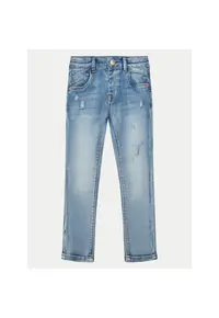 Pantaloni fete - 304718434 - Bumbac/Poliester - Albastru - Albastru