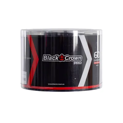 Black Crown 60 White Perforated Overgrips Jar