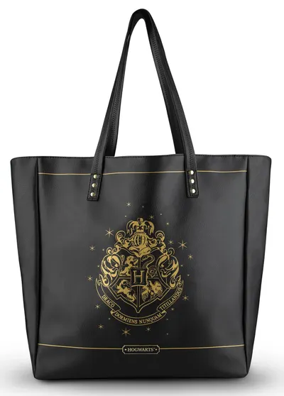Geantă de cumpărături Cine Replicas Movies: Harry Potter - Hogwarts (Black)