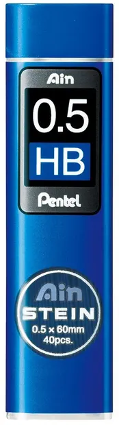 Mine grafit Pentel - Ain Stein - HB, 0.5 mm, 40 bucati