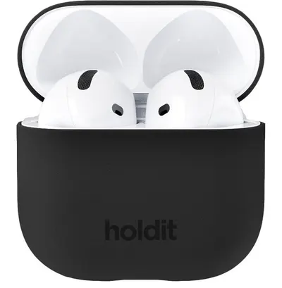 Husă Holdit - Silicone, AirPods 4, negru