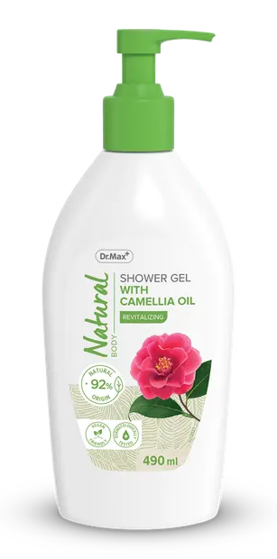 Dr. Max Natural Gel de dus cu ulei de camelie, 490ml