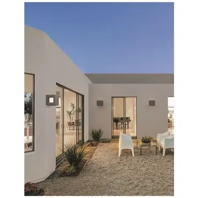 Aplica CASTRO Gray Concrete & Acrylic LED E27 1x12 Wat Fara bec 100-240 Volt IP65