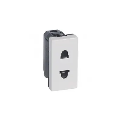 priza Mosaic - Euro-US - 2P - 1 module - alb