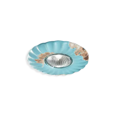 Faretto a Incasso Gu10 / Spot Light Retro Vintage Finish Via - Vintage Azzurro C480