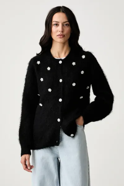 Silvian Heach cardigan pentru femei cu lână QUARLEN