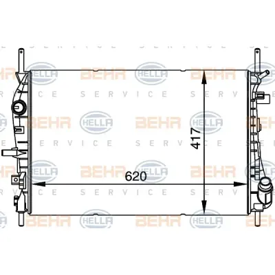 Radiator, racire motor HELLA 8MK 376 764-381
