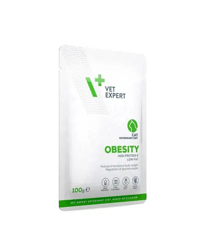 VET EXPERT Veterinary Diet Cat Obesity 100 g hrană umedă pentru pisici, destinată reducerii excesului de greutate corporală