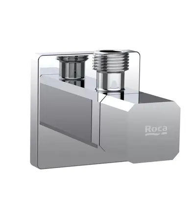 Robinet coltar Roca Aqua A525167900, conexiune alimentare 1/2 inch, conexiune iesire 3/8 inch, ceramic, Crom