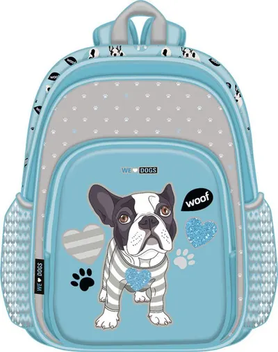 Ghiozdan școlar Lizzy Card We Love Dogs Woof - Junior +