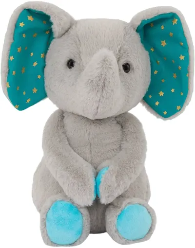 Jucărie de pluș Battat - Elefant, 24 cm, gri