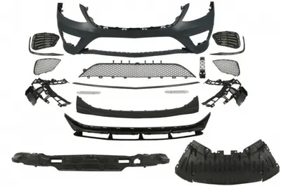 Bara (Fata, AMG STYLING, cu grilaje; cu intarire; cu paranteze de montaj; cu valabilitate, negru lucios grunduit) potrivit MERCEDES S (W222, V222, X222) 05.13-04.17