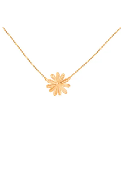 Colier cu forma de floare placati cu aur 18k