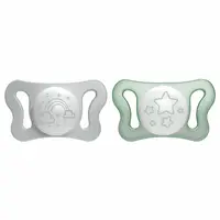 Set 2 suzete bebelusi, Chicco, Physio Forma, Silicon moale, Fara BPA, Sterilizabil la microunde, 0-2 luni, Verde