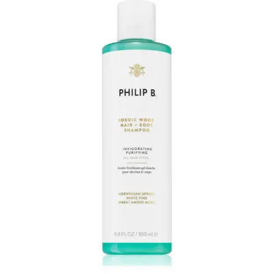 Philip B. White Label Nordic Wood sampon pentru curatare pentru corp si par 350 ml