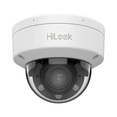 Camera supraveghere IP Dome cu iluminare duala Hikvision HiLook IPC-D620HA-LZU, 2 MP, IR/lumina alba 30 m, 2.8-12 mm, microfon, detectare miscare, slot card, PoE