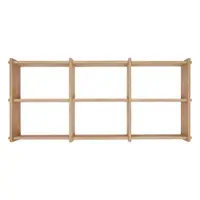 Raft în culoare naturală etajat din lemn de stejar 37 cm Grid – OYOY Living Design