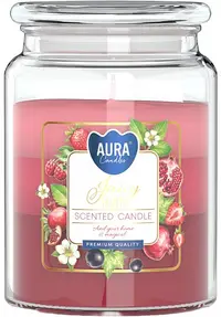 Lumânare parfumată Bispol Aura - Fructe delicioase, 500 g