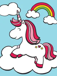 Royal Pictură pe numere cu vopsele acrilice - Prima mea pictură, unicorn