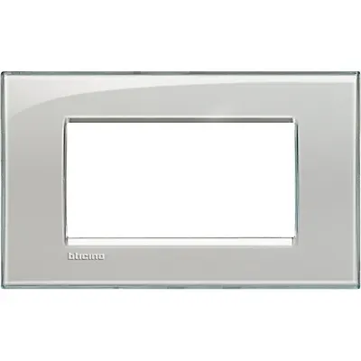 Rama ornament 4 module Bticino Living Light LNA4804KG, gri gheata
