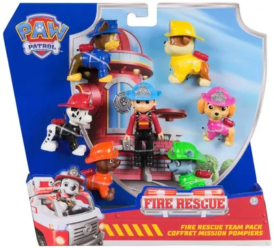 Set figurine Spin Master Paw Patrol Fire Rescue - Echipa de salvare, 7 buc
